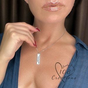 Inspirational Friendship Engraved Necklace